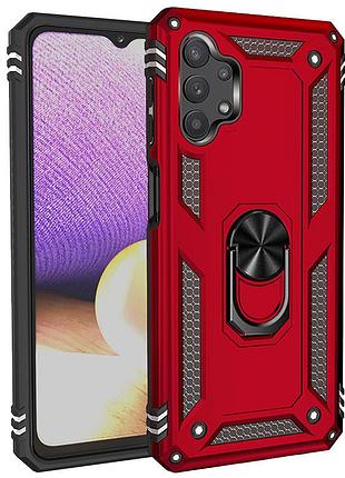 Ударопрочный чехол serge ring for magnet для samsung galaxy a13 4g красный