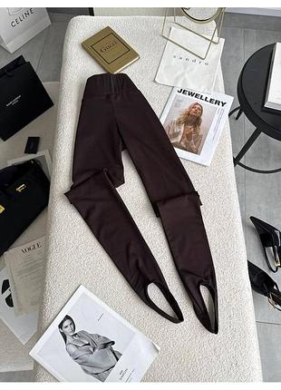 Лосини з штрипкою шоколад