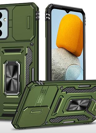 Ударостійкий чохол camshield army ring для samsung galaxy m14 5g оливковий / army green