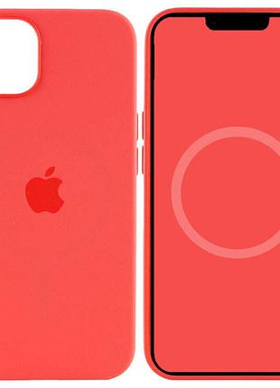 Чехол silicone case (aaa) with magsafe and animation для apple iphone 15 plus (6.7") красный / guava