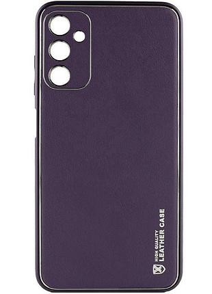 Кожаный чехол xshield для samsung galaxy a15 4g/5g / m15 5g фиолетовый / dark purple