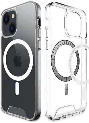 Чохол tpu space case with magsafe для apple iphone 14 plus (6.7") прозорий