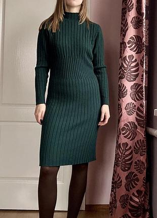 Вʼязана сукня з коміром bonprix 40/42