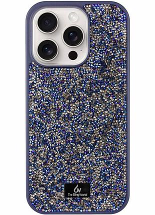 Tpu чохол bling world rock diamond для apple iphone 14 pro (6.1") синій