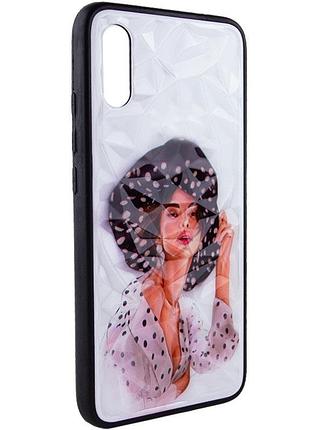 Tpu+pc чохол prisma ladies для xiaomi redmi 7a girl in a hat