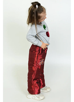 Штаны болоньевые теплые на флисе для девочки 2 цвета р. 22,28 новые