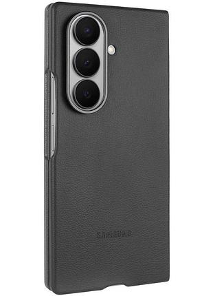 Кожаный чехол leather case (aaa) для samsung galaxy z fold7 black