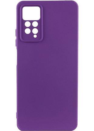 Чехол tpu getman liquid silk full camera для xiaomi redmi note 11 pro 4g/5g / 12 pro 4g фиолетовый / purple