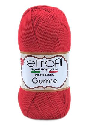 Пряжа gurme/гурмэ,красный 73046, etrofil