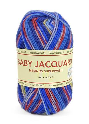 Пряжа baby jacquard/беби жаккард, мультиколор 602, tropical lane
