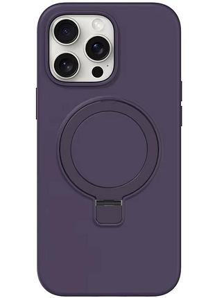 Чехол silicone case full protective no logo with ring для apple iphone 12 pro max (6.7") purple