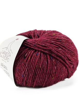 Пряжа aran tweed/аран твид, бордовый 11, laines du nord