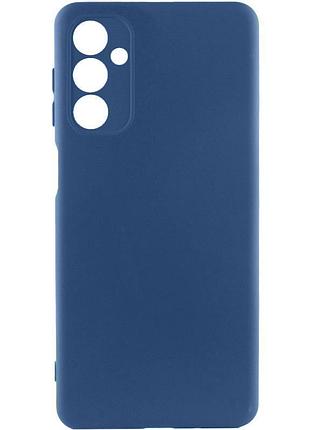 Чехол tpu getman liquid silk full camera для samsung galaxy a34 5g синий / navy blue