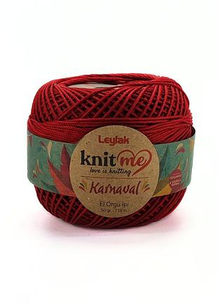 Пряжа karnaval/карнавал, красный 04015, knit me