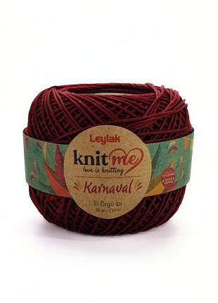 Пряжа karnaval/карнавал, бургунди 00022, knit me