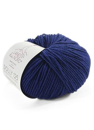 Пряжа dolly 125/доллі 125, синій 909, laines du nord