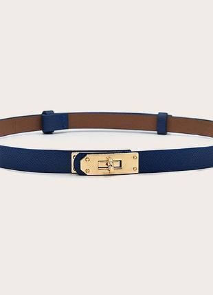 Стильний жіночий ремінь 💙 синій ремінець