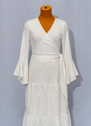 Топ на запах с воланами на рукавах ✂️new look 📍размер Паркс 14