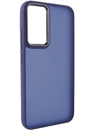 Чехол tpu+pc lyon frosted для xiaomi redmi note 13 4g navy blue