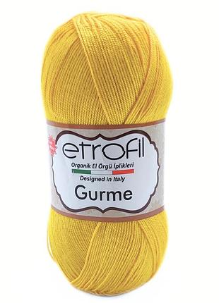Пряжа gurme/гурмэ,желтый 72042, etrofil