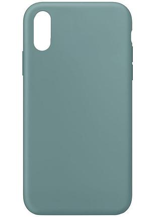 Чехол silicone case full protective (aa) no logo для apple iphone xs max (6.5") зеленый / cactus