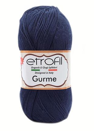 Пряжа gurme/гурмэ,тёмно-синий 74026, etrofil