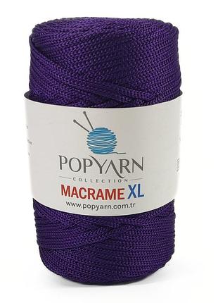 Пряжа macrame xl/макраме хл, фиолетовый b-523, popyarn