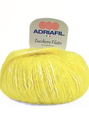 Пряжа zucchero filato/зукеро філато, лимонний 22, adriafil