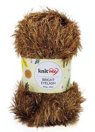 Пряжа bright eyelash/брайт айлеш, золотой 154, knit me