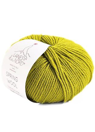 Пряжа spring wool/спрінг вулл, салатовий 19, laines du nord