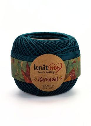 Пряжа karnaval/карнавал, изумрудный 00049, knit me