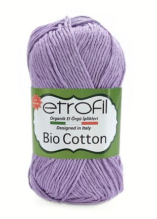 Пряжа bio cotton/био котон, сиреневый 10404, etrofil