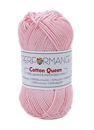 Пряжа cotton queen/коттон квін, ніжно-рожевий 0152, performance