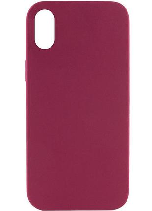 Чехол silicone case full protective (aa) no logo для apple iphone xr (6.1") бордовый / maroon