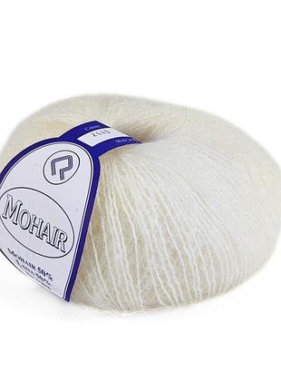 Пряжа mohair/мохер, белый 2446, campolmi