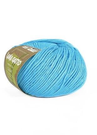 Пряжа sugar/шугар, яркий голубой 30676, lana gatto