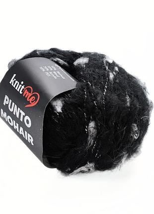 Пряжа punto mohair/пунто мохер, черный 08, knit me