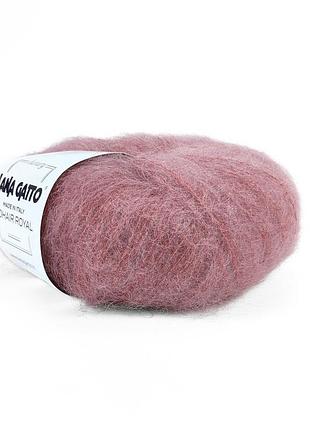 Пряжа mohair royal/мохер роял, цукровий гранат 14445, lana gatto