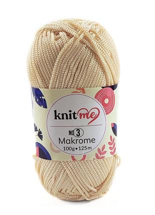 Пряжа makrome №3/макроме №3, сливочный 804, knit me