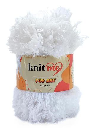 Пряжа pop art/поп арт, снежно-белый 953, knit me