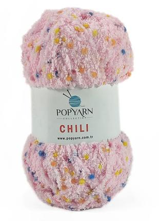 Пряжа chili/чили, розовый в-307, popyarn