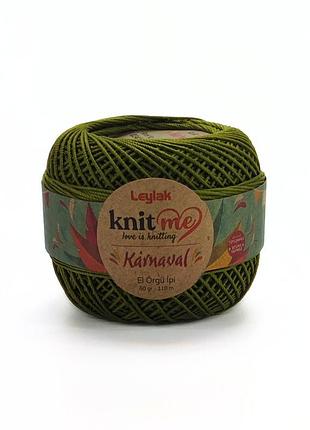 Пряжа karnaval/карнавал, хаки 03411, knit me