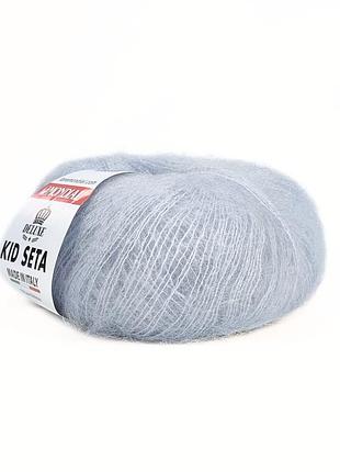 Пряжа kid seta/кид сета, голубой мел 593, mondial