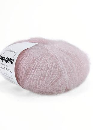 Пряжа mohair royal/мохер роял, рожевий кварц 30794, lana gatto