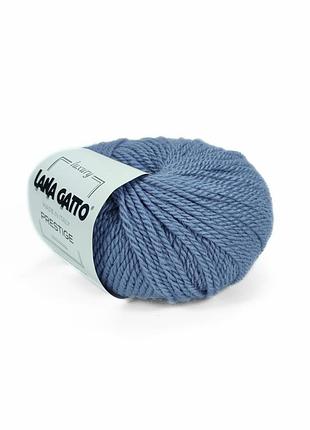 Пряжа prestige/престиж, темно-голубой 10173, lana gatto