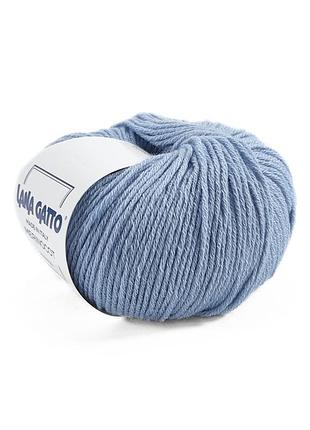 Пряжа merinocot/меринокот, голубой 14342, lana gatto