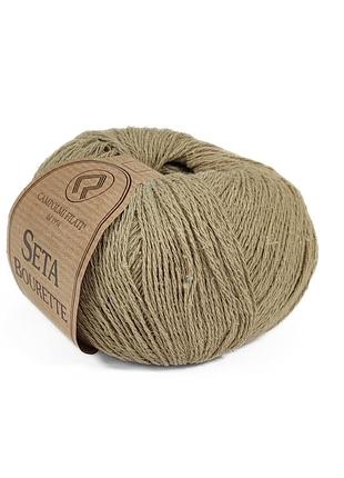 Пряжа seta bourette/сета буретте, лен 2, campolmi