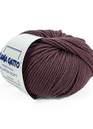 Пряжа super soft/супер софт, какао 14669, lana gatto