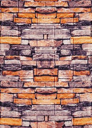 Декоративна 3d панель самоклейка 700х770х3мм піщаник катиринославська цегла (045-3) sw-00000692