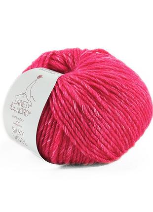Пряжа silky wool/сілкі вул, малиновий 17, laines du nord